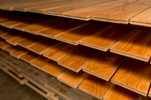 Drying wood flooring in the factory