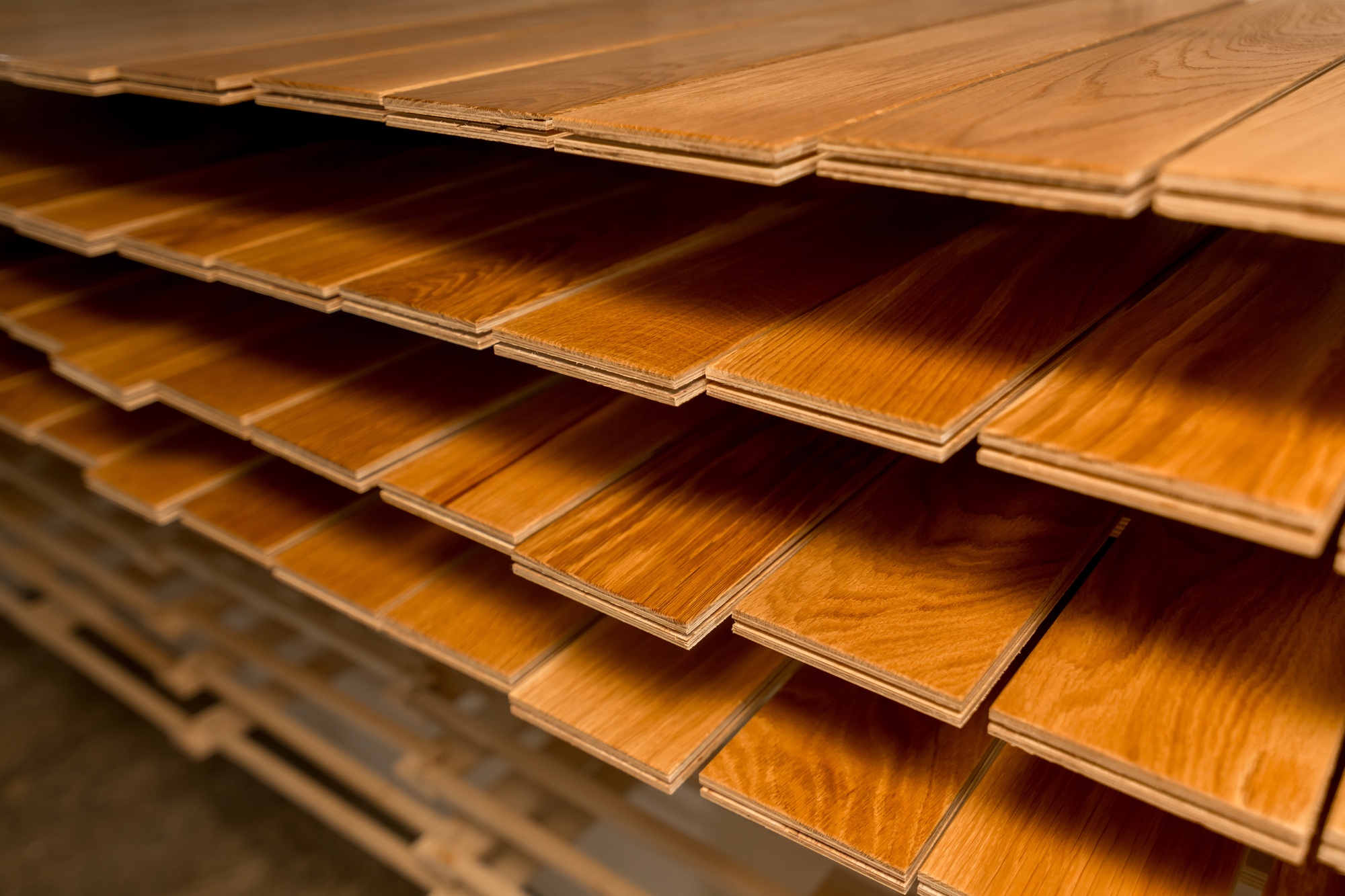 Drying wood flooring in the factory